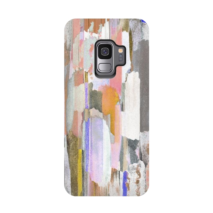 Galaxy S9 StrongFit Abstract pastel brushstrokes painting by Oana 