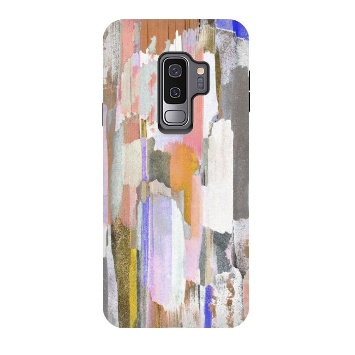 Galaxy S9 plus StrongFit Abstract pastel brushstrokes painting by Oana 