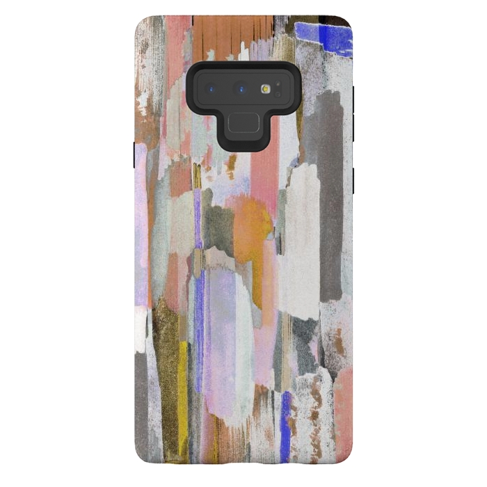 Galaxy Note 9 StrongFit Abstract pastel brushstrokes painting by Oana 
