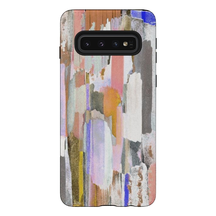Galaxy S10 StrongFit Abstract pastel brushstrokes painting by Oana 