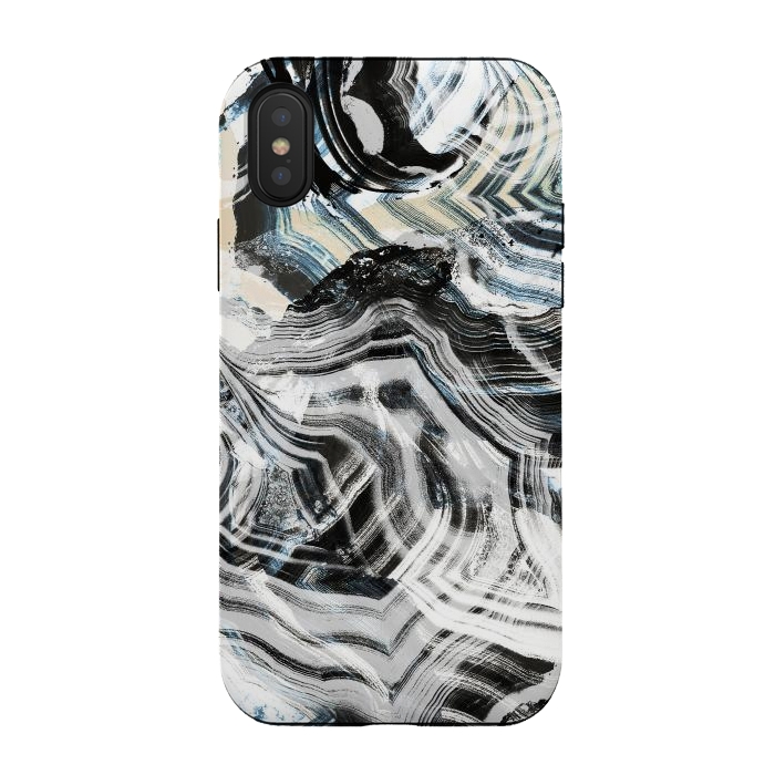 iPhone Xs / X StrongFit Brushed contrasted marble by Oana 