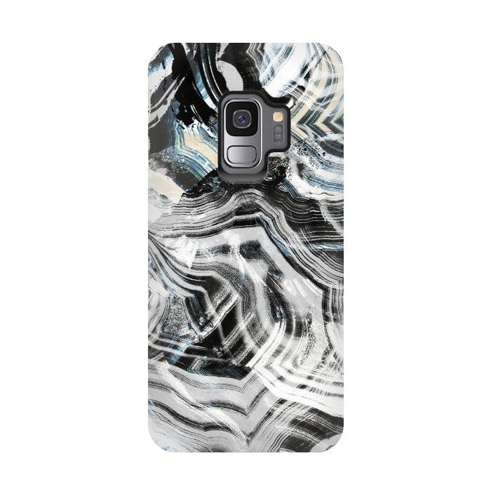 Galaxy S9 StrongFit Brushed contrasted marble by Oana 