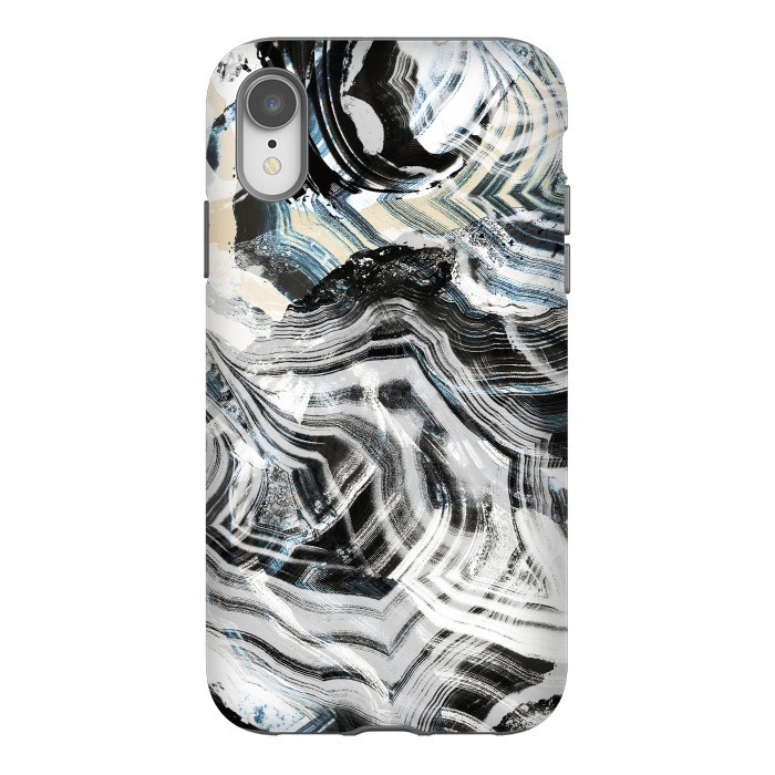 iPhone Xr StrongFit Brushed contrasted marble by Oana 