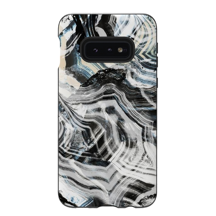 Galaxy S10e StrongFit Brushed contrasted marble by Oana 