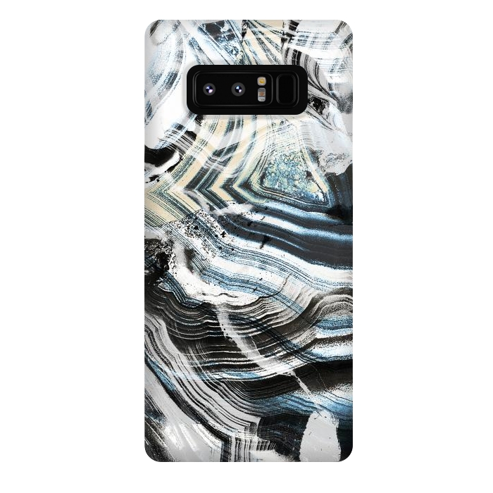 Galaxy Note 8 StrongFit Precious geode marble brushstrokes by Oana 
