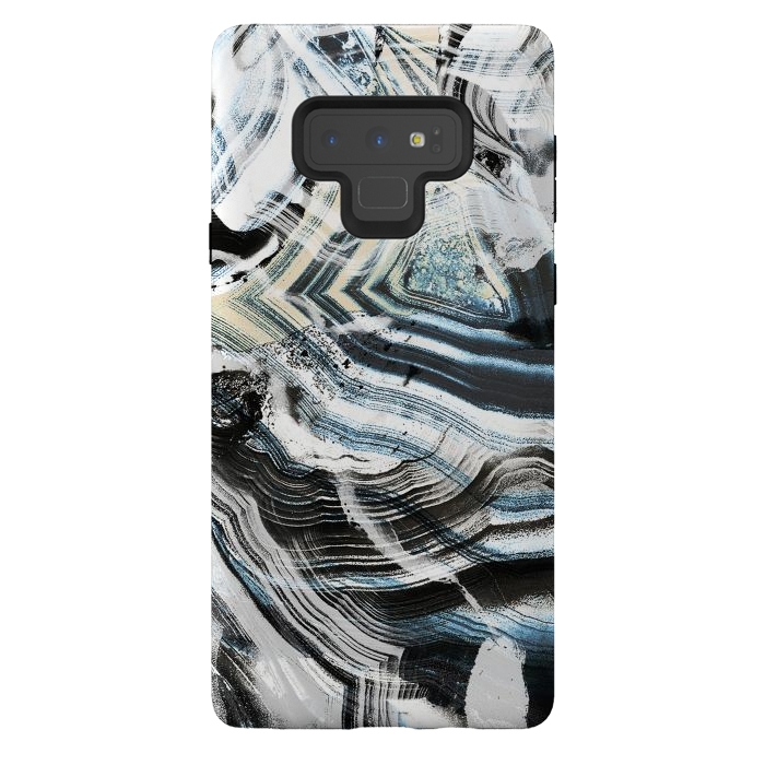 Galaxy Note 9 StrongFit Precious geode marble brushstrokes by Oana 