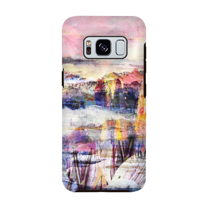 Galaxy S8 StrongFit Colorful painted sunset landscape by Oana 