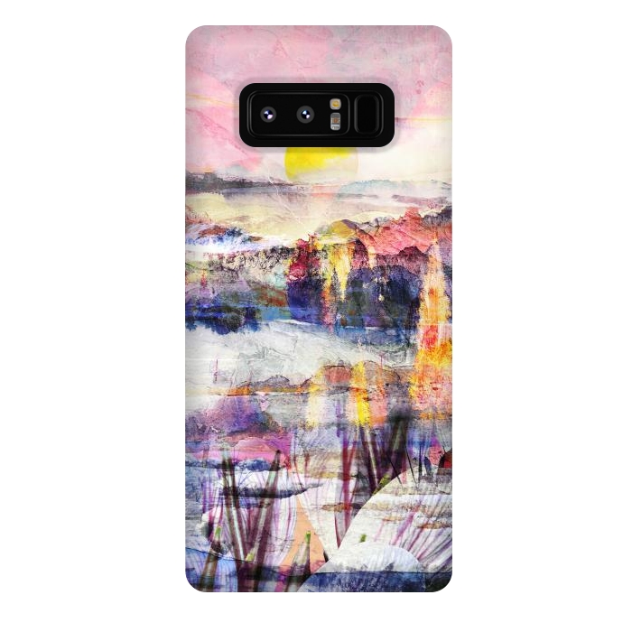 Galaxy Note 8 StrongFit Colorful painted sunset landscape by Oana 