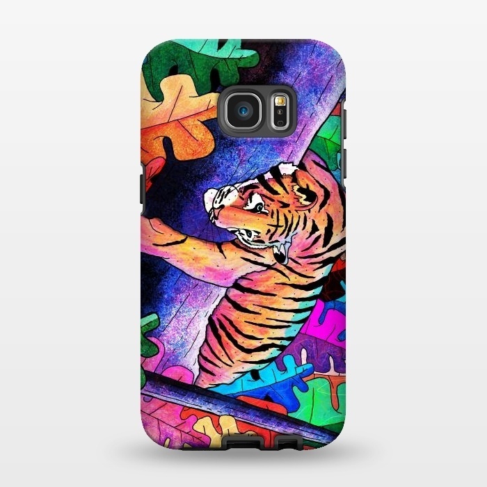 Galaxy S7 EDGE StrongFit The lazy tiger by Steve Wade (Swade)
