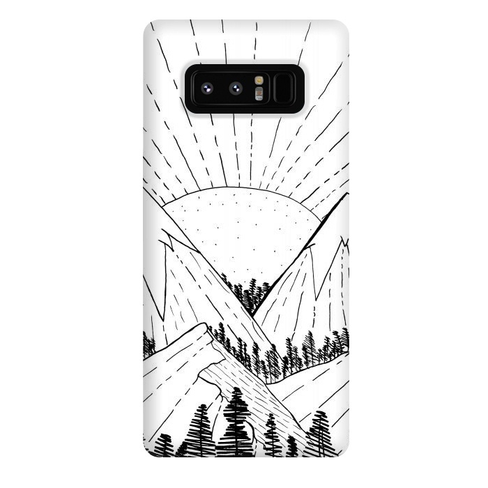 Galaxy Note 8 StrongFit Big sun Mounts (white and black ) by Steve Wade (Swade)