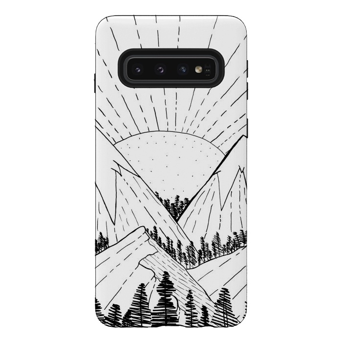 Galaxy S10 StrongFit Big sun Mounts (white and black ) by Steve Wade (Swade)