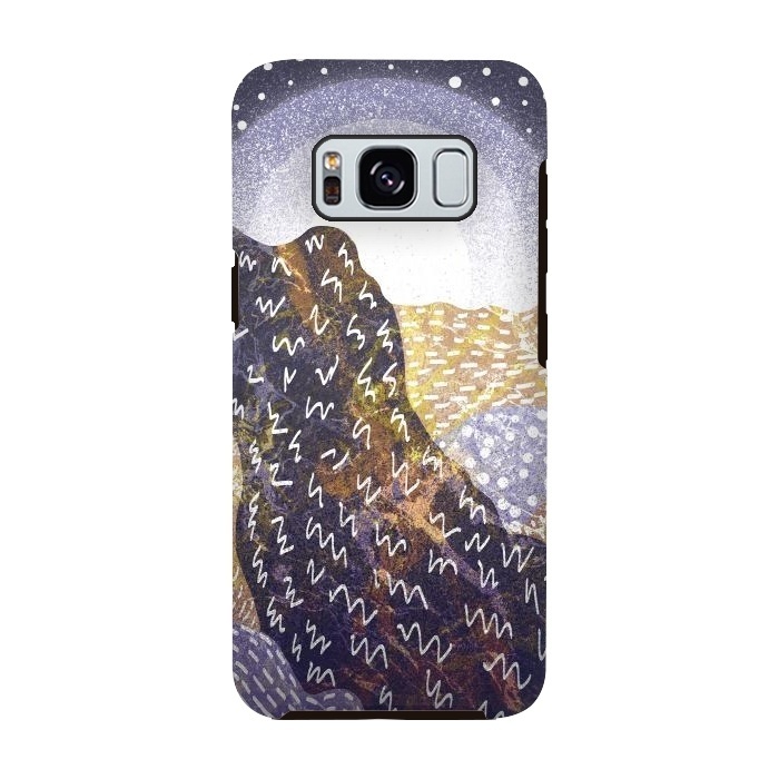 Galaxy S8 StrongFit Mauve and gold hills by Steve Wade (Swade)