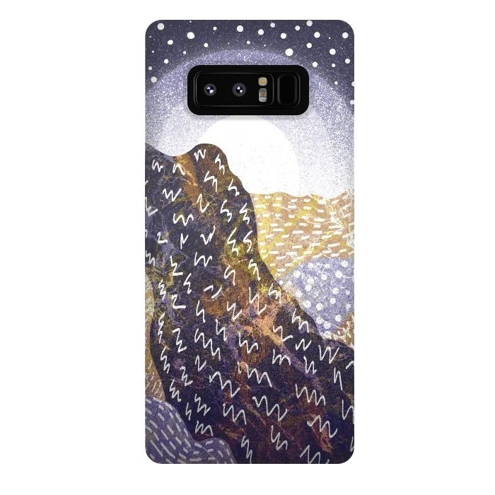 Galaxy Note 8 StrongFit Mauve and gold hills by Steve Wade (Swade)