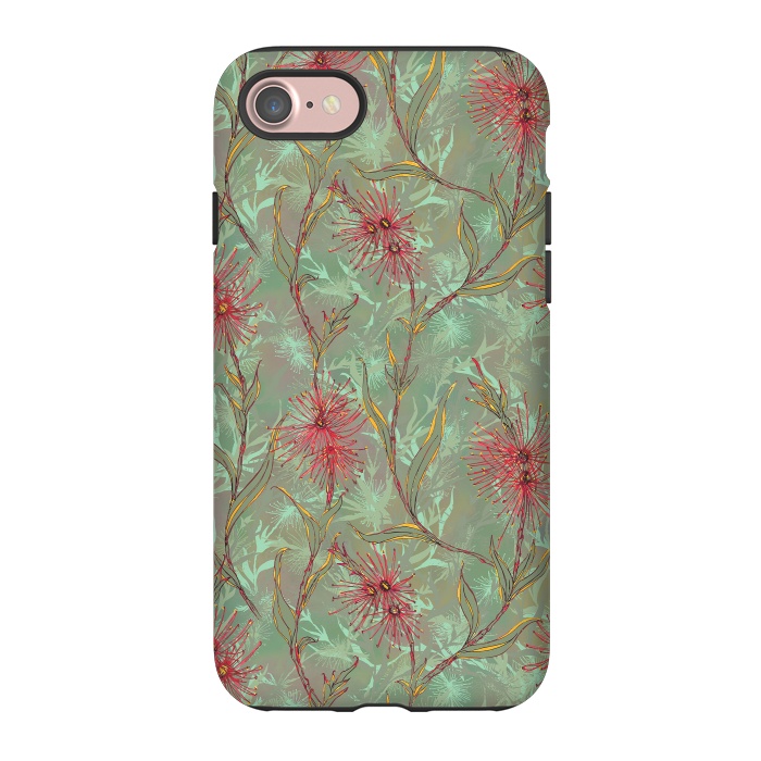 iPhone 7 StrongFit Red Gum Flower by Lotti Brown