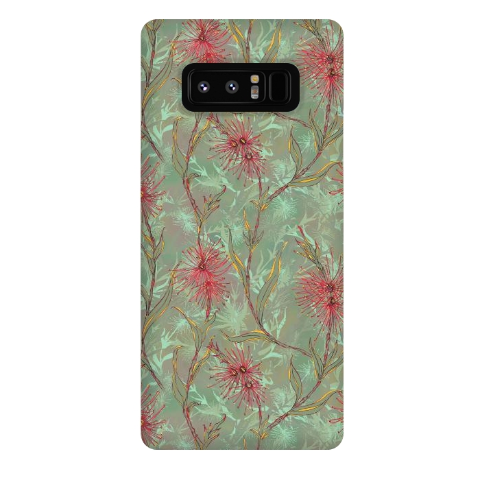 Galaxy Note 8 StrongFit Red Gum Flower by Lotti Brown