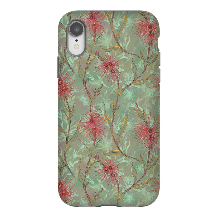 iPhone Xr StrongFit Red Gum Flower by Lotti Brown
