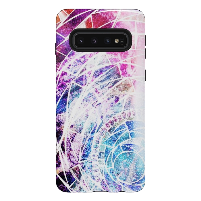 Galaxy S10 StrongFit Star dust marble mosaic by Oana 