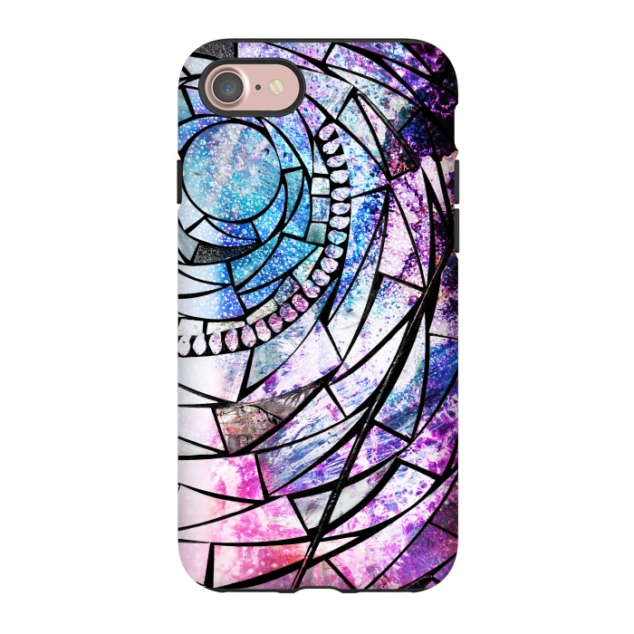 iPhone 7 StrongFit Star dust universe colorful broken glass by Oana 