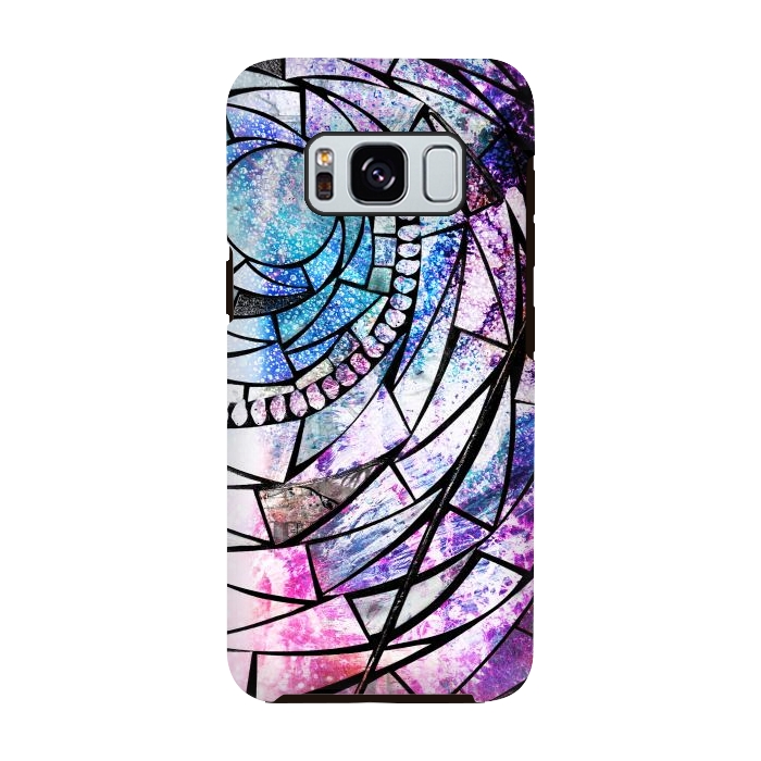 Galaxy S8 StrongFit Star dust universe colorful broken glass by Oana 