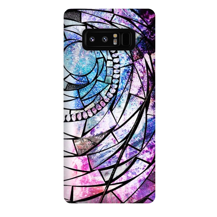 Galaxy Note 8 StrongFit Star dust universe colorful broken glass by Oana 