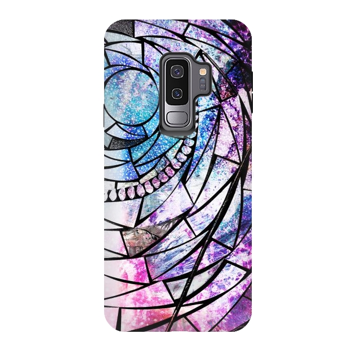 Galaxy S9 plus StrongFit Star dust universe colorful broken glass by Oana 