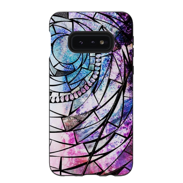 Galaxy S10e StrongFit Star dust universe colorful broken glass by Oana 
