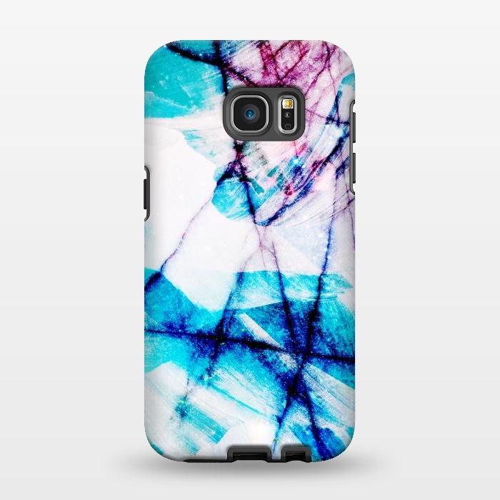 Galaxy S7 EDGE StrongFit Blue marble with star dust texture by Oana 