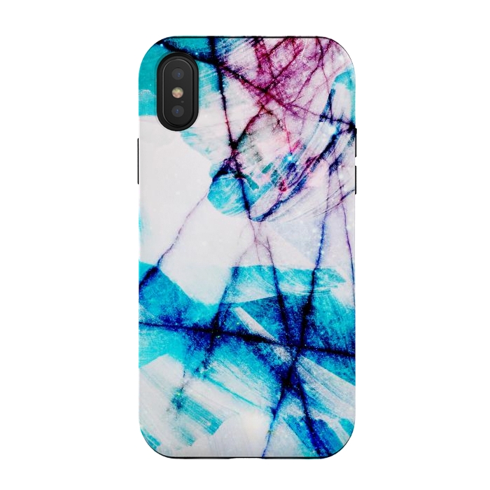 iPhone Xs / X StrongFit Blue marble with star dust texture by Oana 