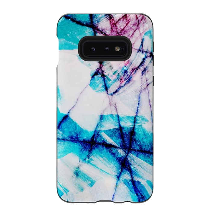Galaxy S10e StrongFit Blue marble with star dust texture by Oana 