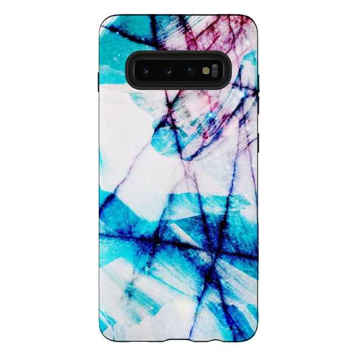Galaxy S10 plus StrongFit Blue marble with star dust texture by Oana 