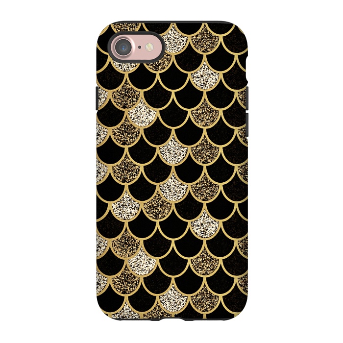iPhone 7 StrongFit Gold & black mermaid by Jms