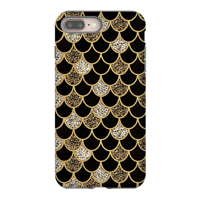 iPhone 7 plus StrongFit Gold & black mermaid by Jms