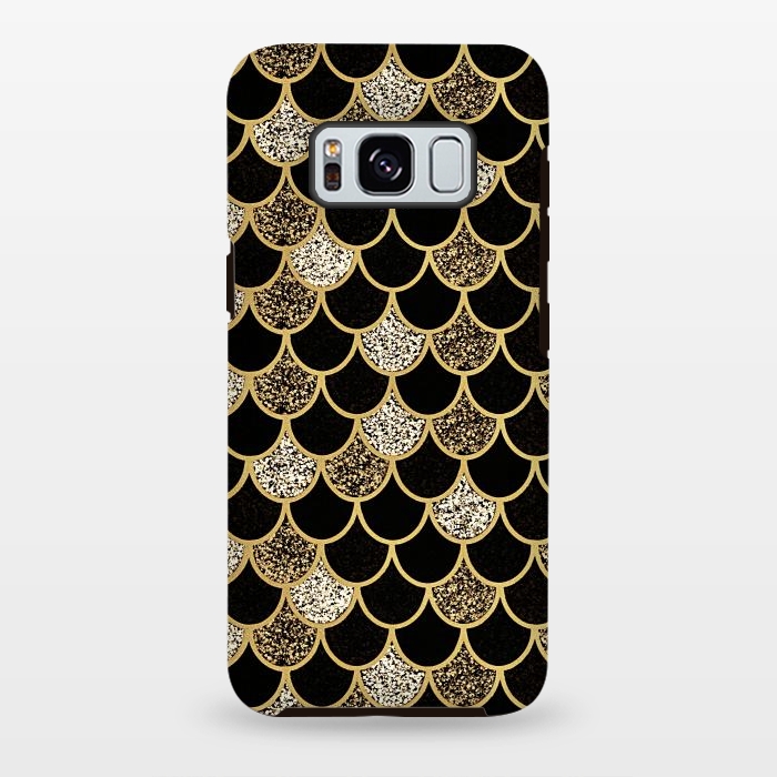 Galaxy S8 plus StrongFit Gold & black mermaid by Jms
