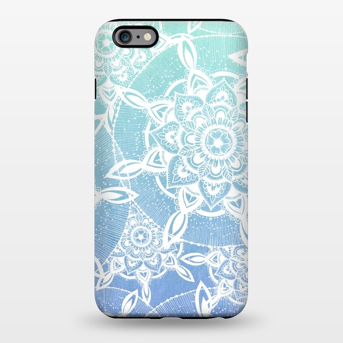 iPhone 6/6s plus StrongFit Blue Mandala Fade by Rose Halsey