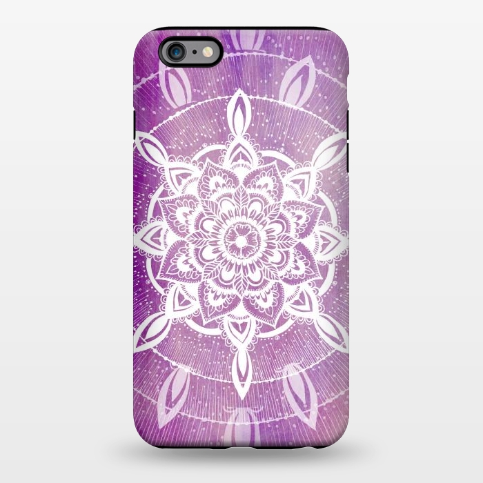iPhone 6/6s plus StrongFit Purple galaxy mandala by Rose Halsey