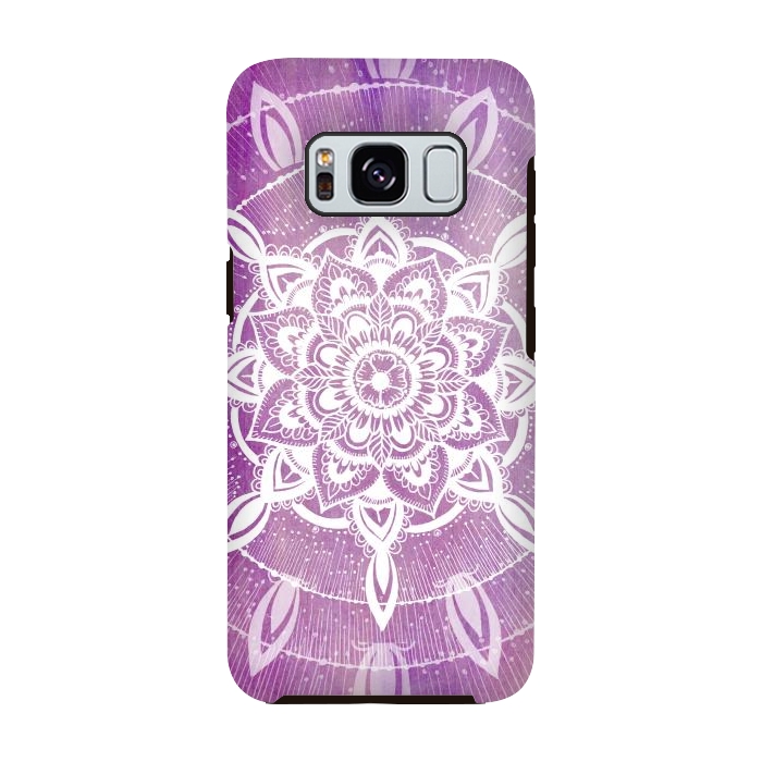 Galaxy S8 StrongFit Purple galaxy mandala by Rose Halsey