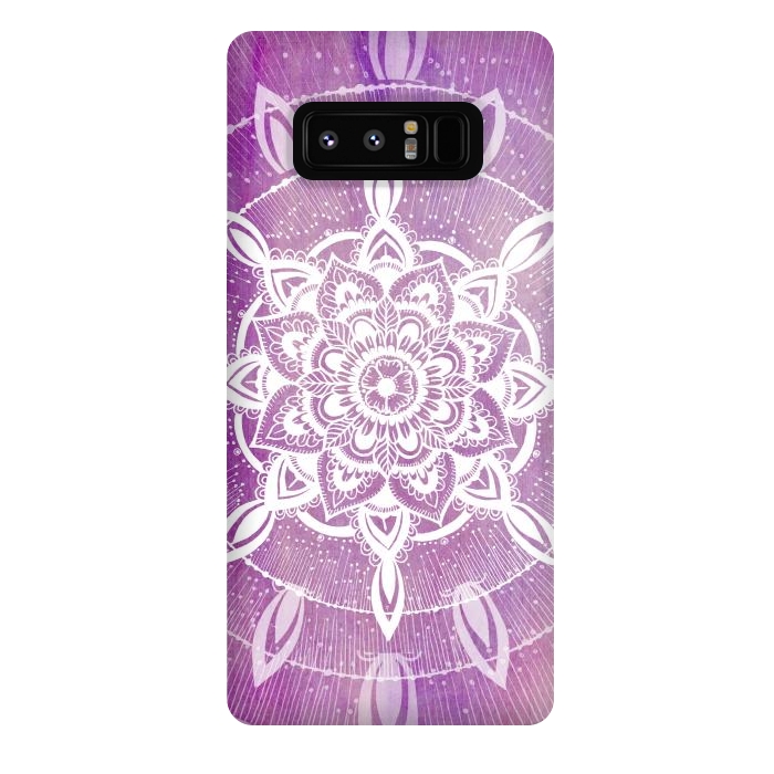 Galaxy Note 8 StrongFit Purple galaxy mandala by Rose Halsey