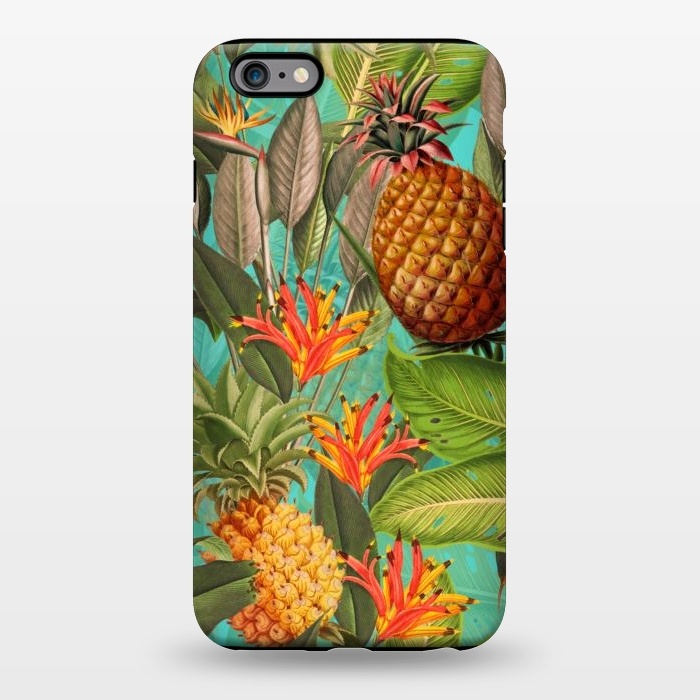 iPhone 6/6s plus StrongFit Teal Pineapple Jungle Garden by  Utart