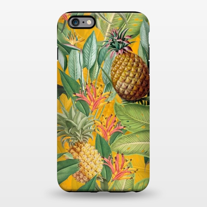 iPhone 6/6s plus StrongFit Yellow Tropical Pinapple Jungle Garden by  Utart