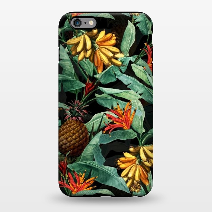 iPhone 6/6s plus StrongFit Black Banana and Pinapple Jungle Garden by  Utart