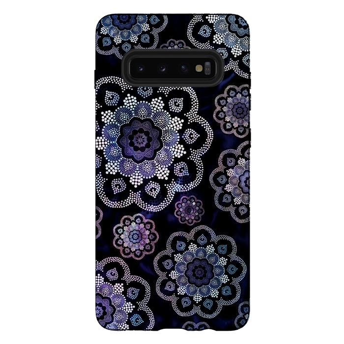 Galaxy S10 plus StrongFit Flower pattern mandala by Jms