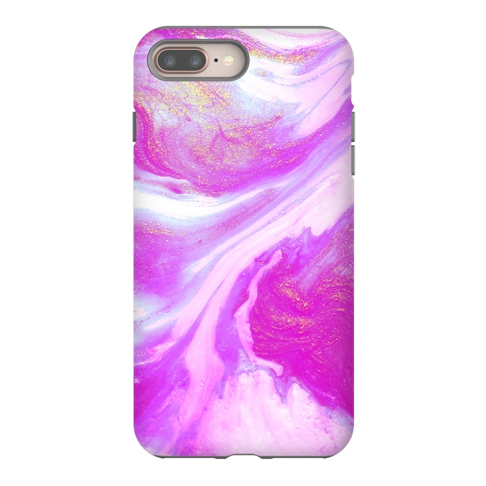 iPhone 7 plus StrongFit Pink and Gold Shimmer Abstract by Ashley Camille