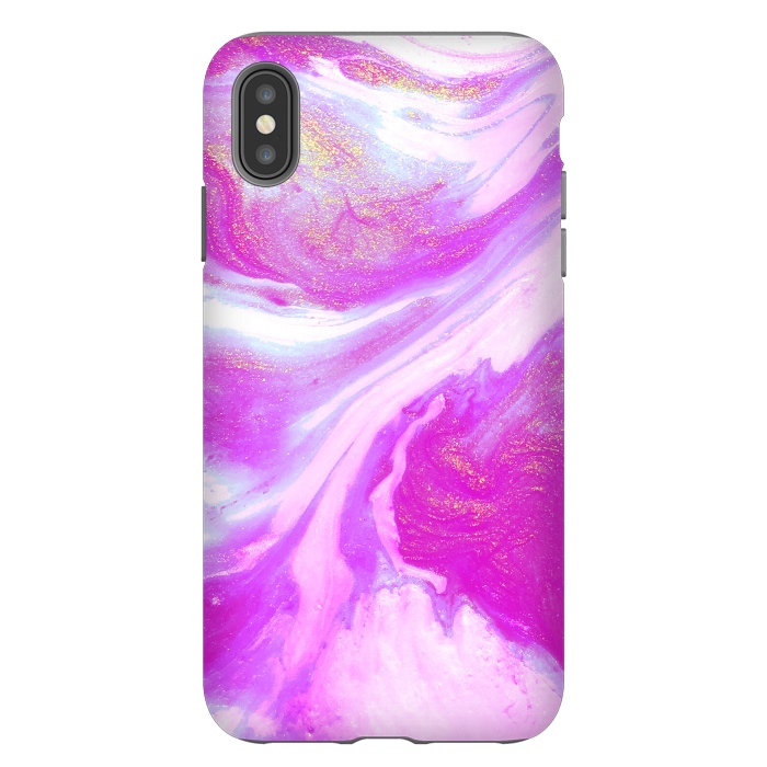 iPhone Xs Max StrongFit Pink and Gold Shimmer Abstract by Ashley Camille