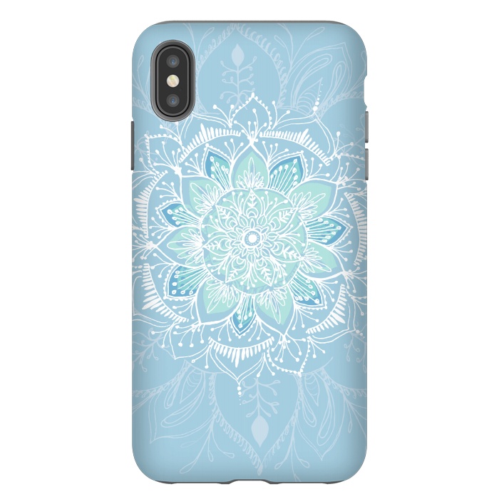 iPhone Xs Max StrongFit Baby Blue  by Rose Halsey