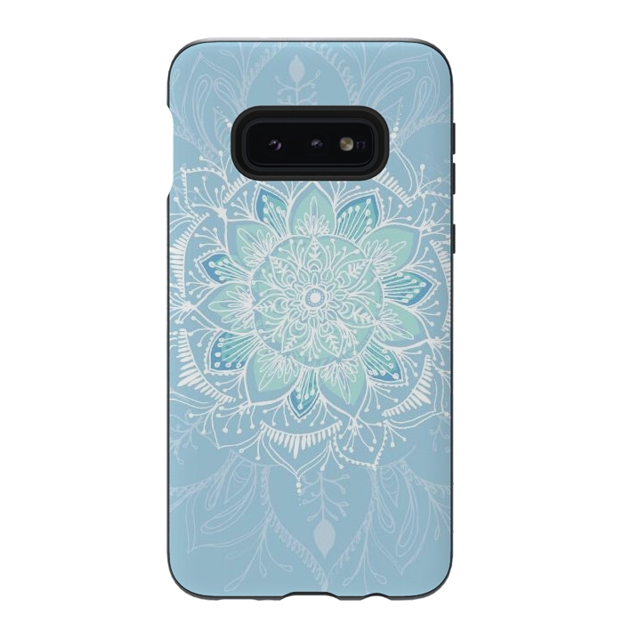 Galaxy S10e StrongFit Baby Blue  by Rose Halsey
