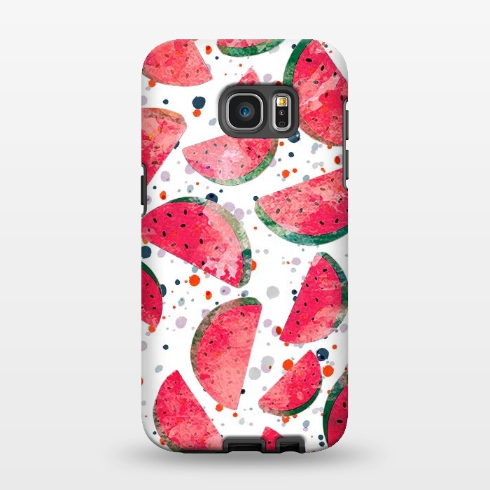 Galaxy S7 EDGE StrongFit Splattered watermelons by Oana 