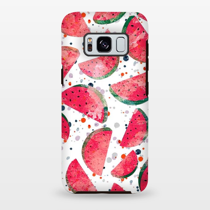 Galaxy S8 plus StrongFit Splattered watermelons by Oana 
