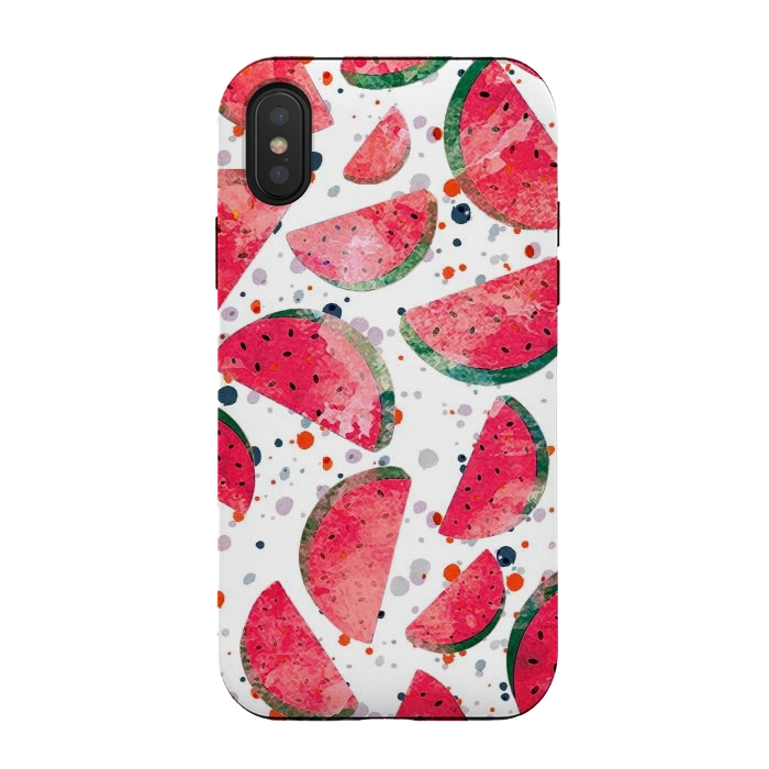 iPhone Xs / X StrongFit Splattered watermelons by Oana 