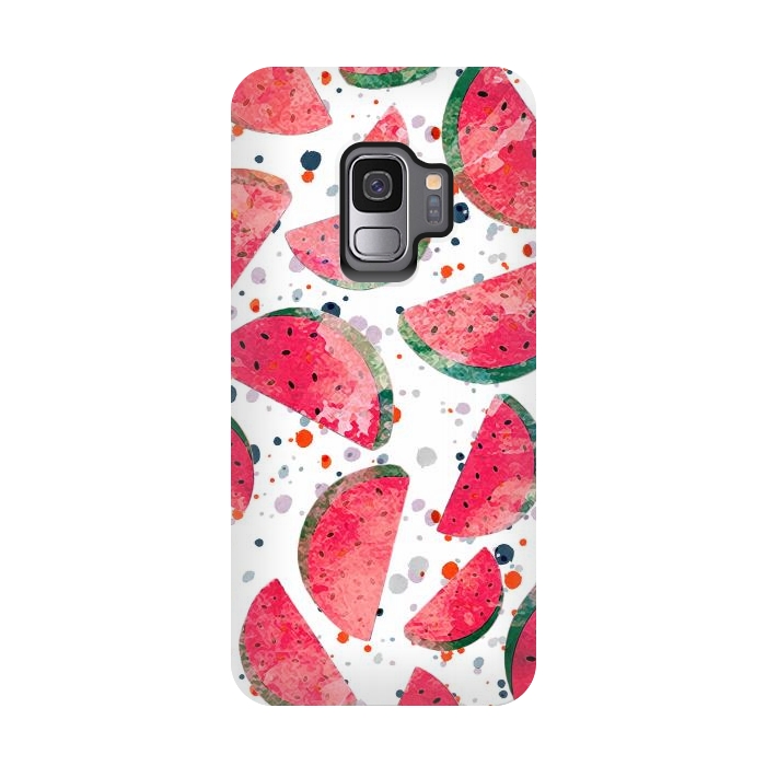 Galaxy S9 StrongFit Splattered watermelons by Oana 