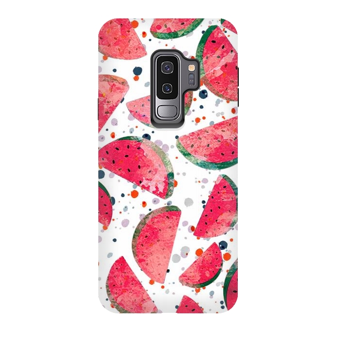 Galaxy S9 plus StrongFit Splattered watermelons by Oana 